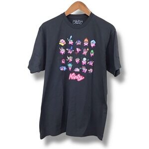 Kirby Power Ups Graphic Shirt XL T-Shirt Official Nintendo Gray